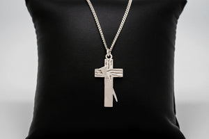 Sterling Silver Redemption Cross Pendant 1" Tall